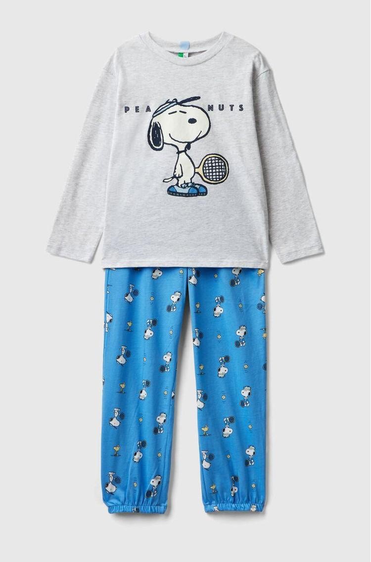 BENETTON Lightweight Snoopy ©Peanuts pyjamas Gray / Blue 