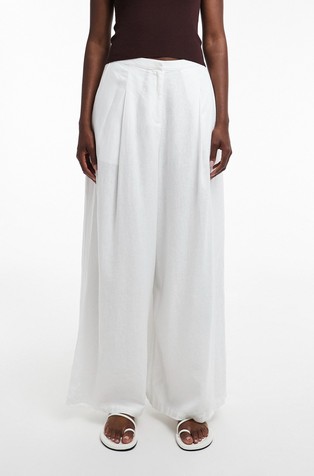 TSSUSANN široke hlače iz lana in viskoze