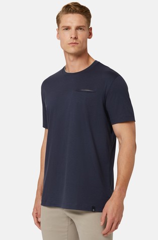 T-Shirt in Cotton and Tencel Jersey