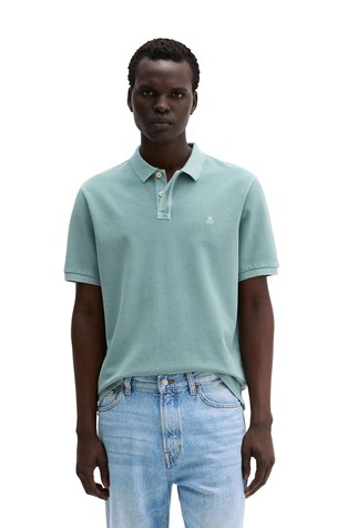 Short-sleeved polo shirt in organic cotton piqué