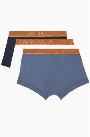 Three-pack of logoband ASV organic-cotton boxer briefs