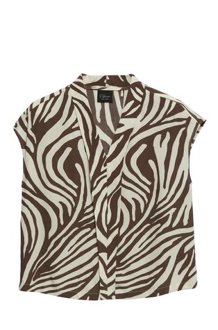 Sleeveless viscose blouse
