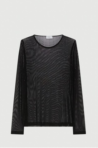 Majica iz tila z okrasnimi kamenčki