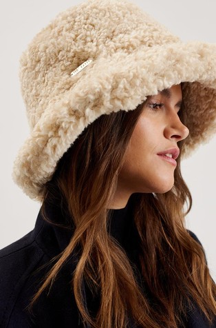 Faux Shearling Bucket Hat