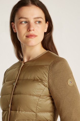 TOMMY HILFIGER Down Contrast Quilted Jacket Brown 4