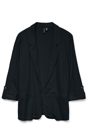 VERO MODA VMJESMILO Blazer in viscose-linen Black 5