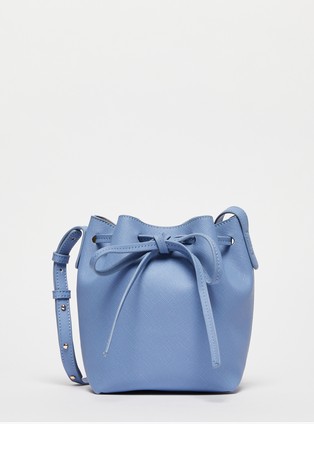 Faux-leather bucket bag