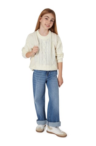 Knitted jumper with pearls