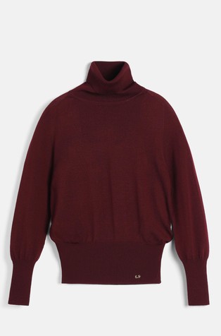Virgin wool turtleneck pullover