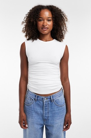 TSGURI majica brez rokavov z nabranima stranskima šivoma