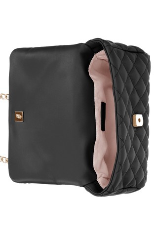LIU JO Quilted faux-leather crossbody Black 4