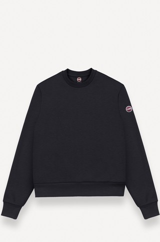 Cotton-blend crew-neck sweatshirt
