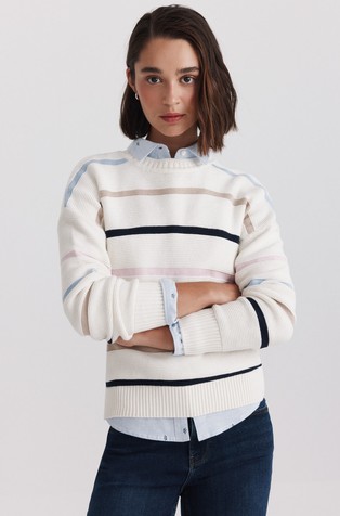 Striped knit jumper
