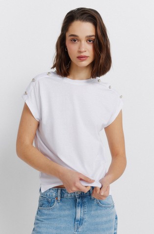 Short sleeve button T-shirt