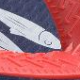 Večbarvna - Navy / Red Ruby