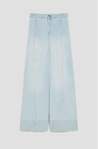 Jeans hlače s širokimi hlačnicami