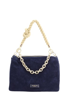 Suede shoulder bag