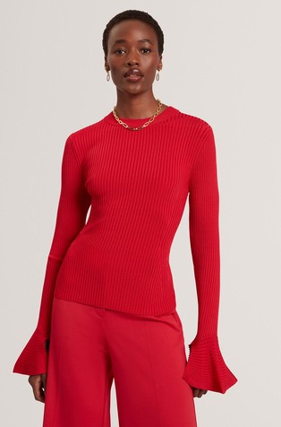 Slim viscose-blend jumper