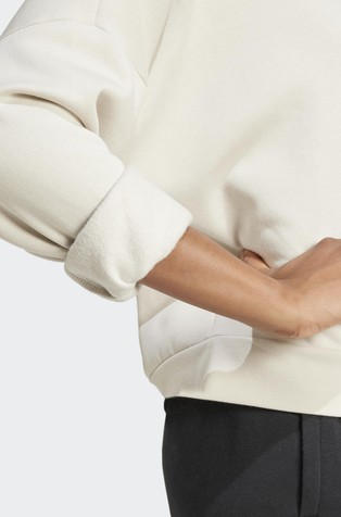 ADIDAS Essentials Small Logo Feel Cozy Sweatshirt Off-White 4