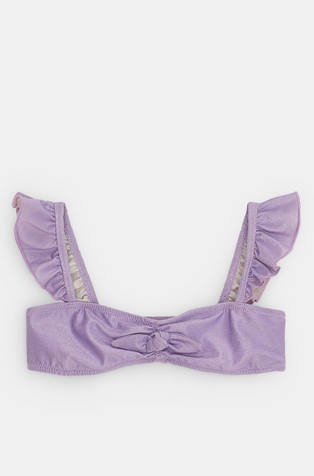 BENETTON Bikini with lurex and flounces Purple 2