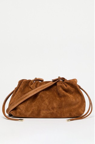 Suede shoulder bag
