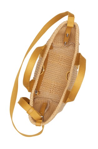 MARC O'POLO Shopper small in crochet raffia bast look Natural / Golden Yellow 5