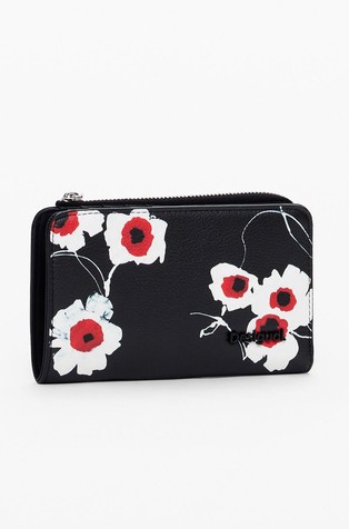 DESIGUAL Small floral wallet Black / Multi 3