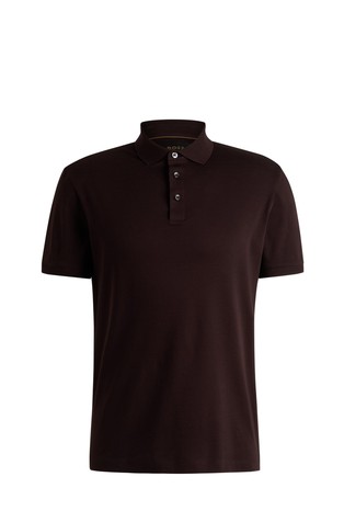 Regular-fit polo shirt in mercerized cotton