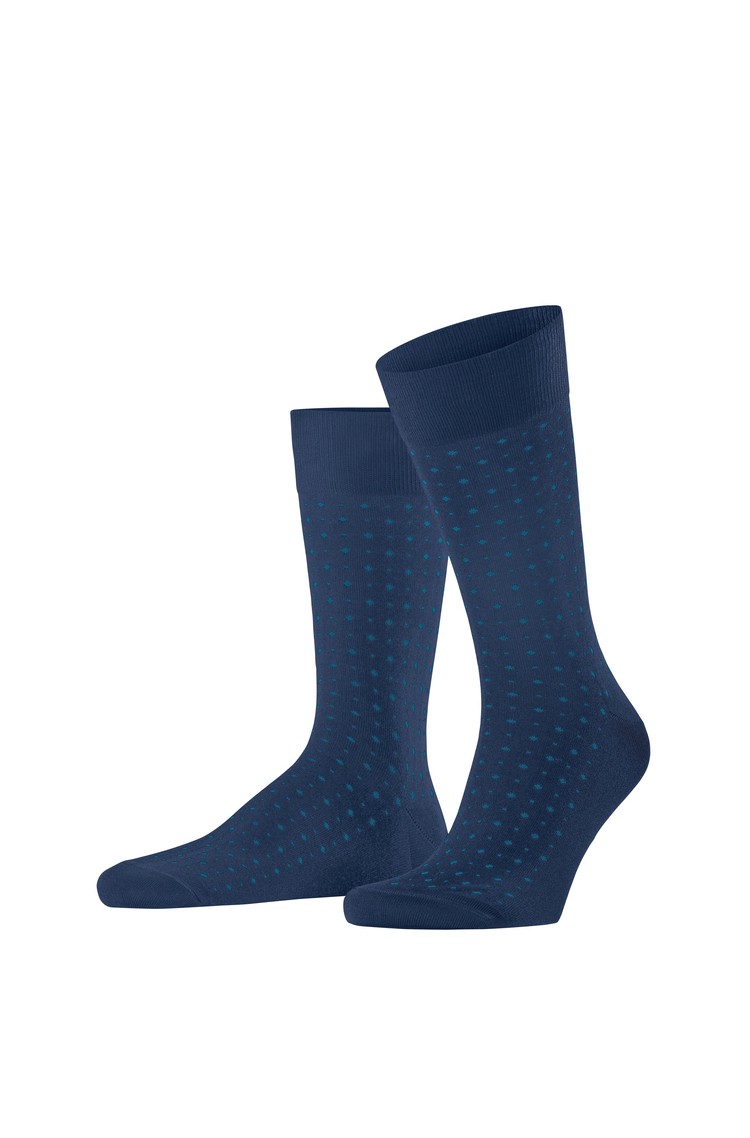 FALKE Polished Dot nogavice s pikčastim vzorcem Modra - Blue 