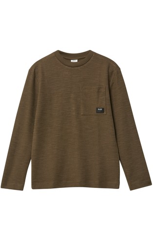 Textured jersey long sleeve with breast pocket