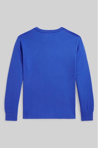 RALPH LAUREN Polo Bear Cotton Long-Sleeve Tee Travel Blue 2