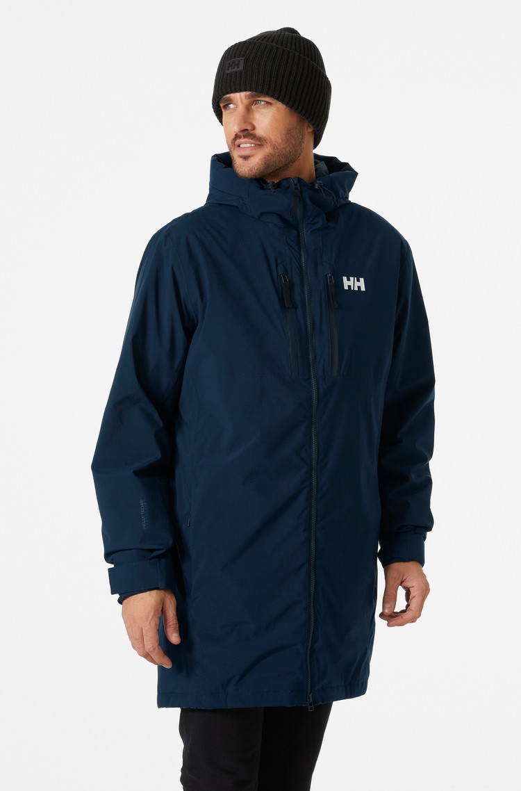 HELLY HANSEN Park podložena dežna parka Modra - Blue 