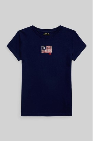 Flag-appliqué Cotton Jersey Tee