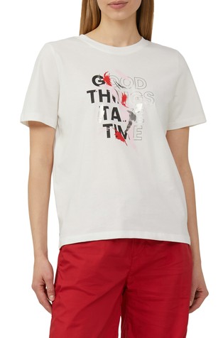 Cotton jersey shirt with print or embroidery