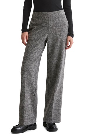 Relaxed fit tvidaste hlače iz organske bombažne mešanice