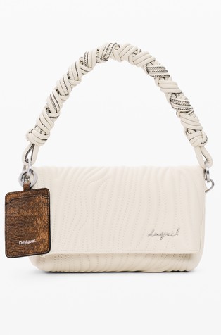 Medium bag with quilting and removable card holder