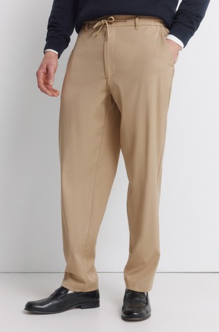 Drawstring relaxed fit trousers