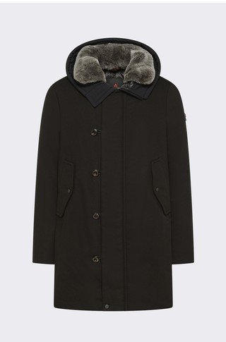 Water-repellent Parka with Fur Edging