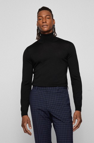 Slim fit pleten puli iz deviške volne