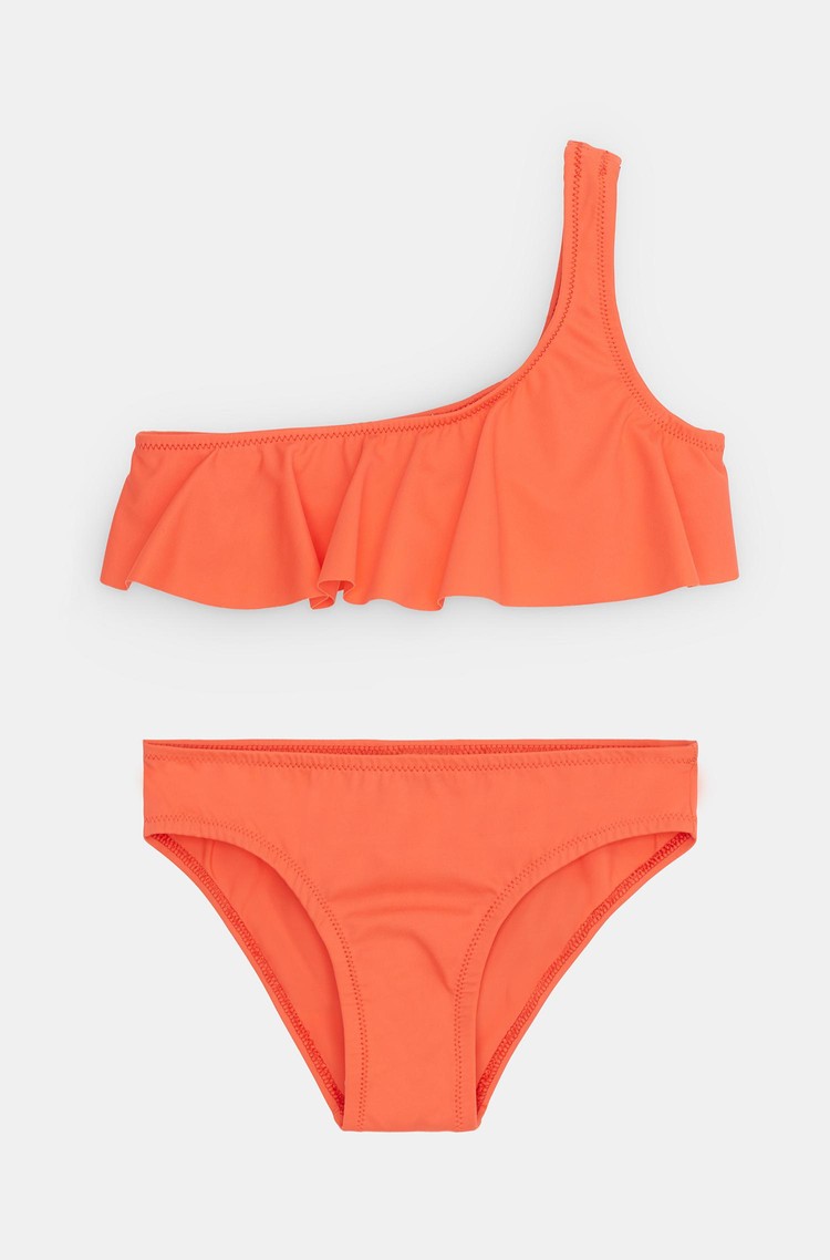 BENETTON Kopalke z eno naramnico iz ECONYL® tkanine Oranžna - Orange 