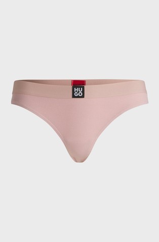 HUGO BOSS Rebraste tangice iz raztegljivega modala Roza - Pink 4