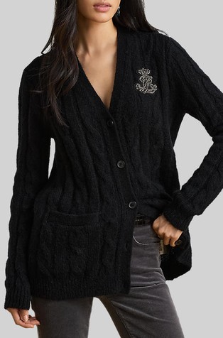 Long V-neck Knit Cardigan