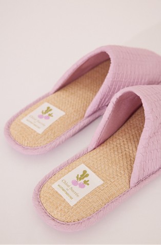 WOMEN'SECRET Slippers with raffia-like insole Pink 4