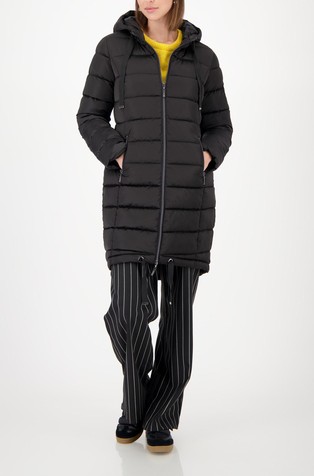 Daljša prešita bunda s kapuco