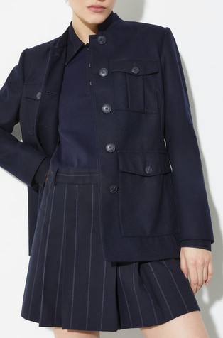 Slim fit jakna iz volnene mešanice