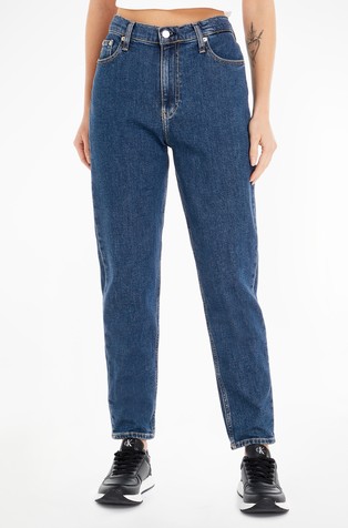 Mom fit bombažne jeans hlače