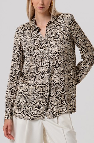 Regular fit srajca z živalskim vzorcem