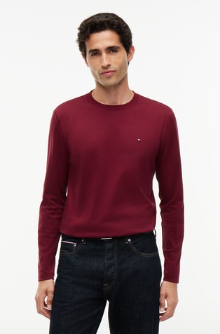 Slim Interlock Knit Long Sleeve T-Shirt