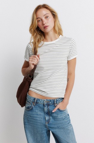 Cotton basic fitted T-shirt