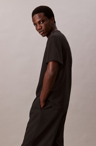 CALVIN KLEIN Majica s kratkimi rokavi iz pima bombaža Črna - Black 2